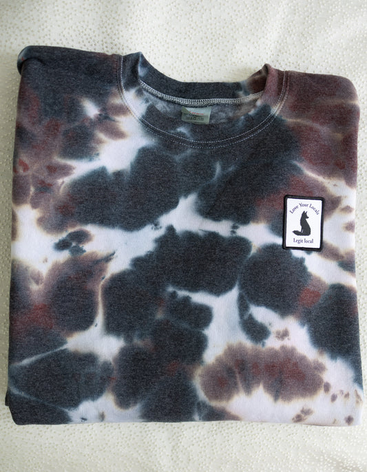 Custom Cow Print Tie Dye Crewneck