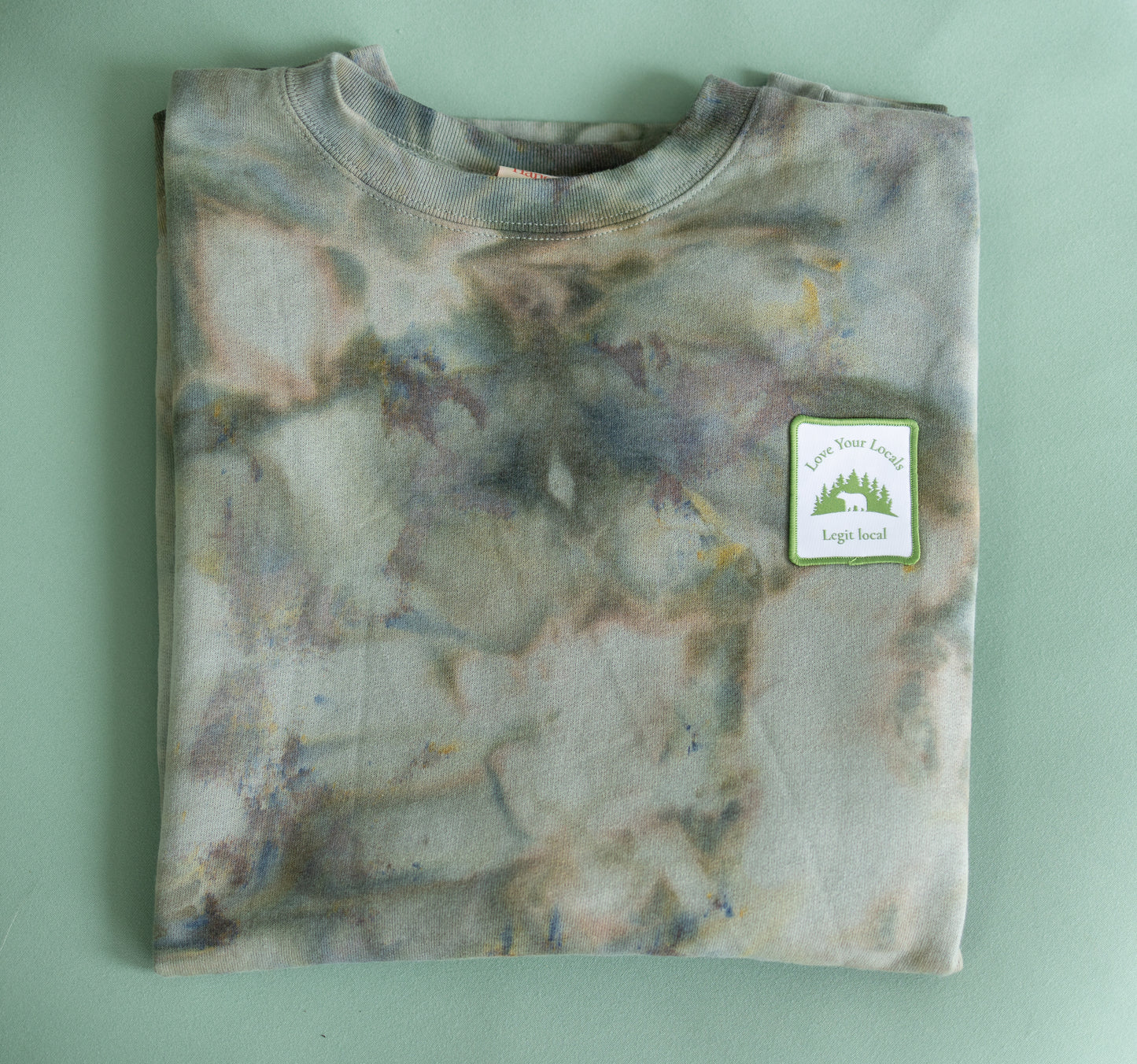 Forest Green Custom Tie Dye Crewneck