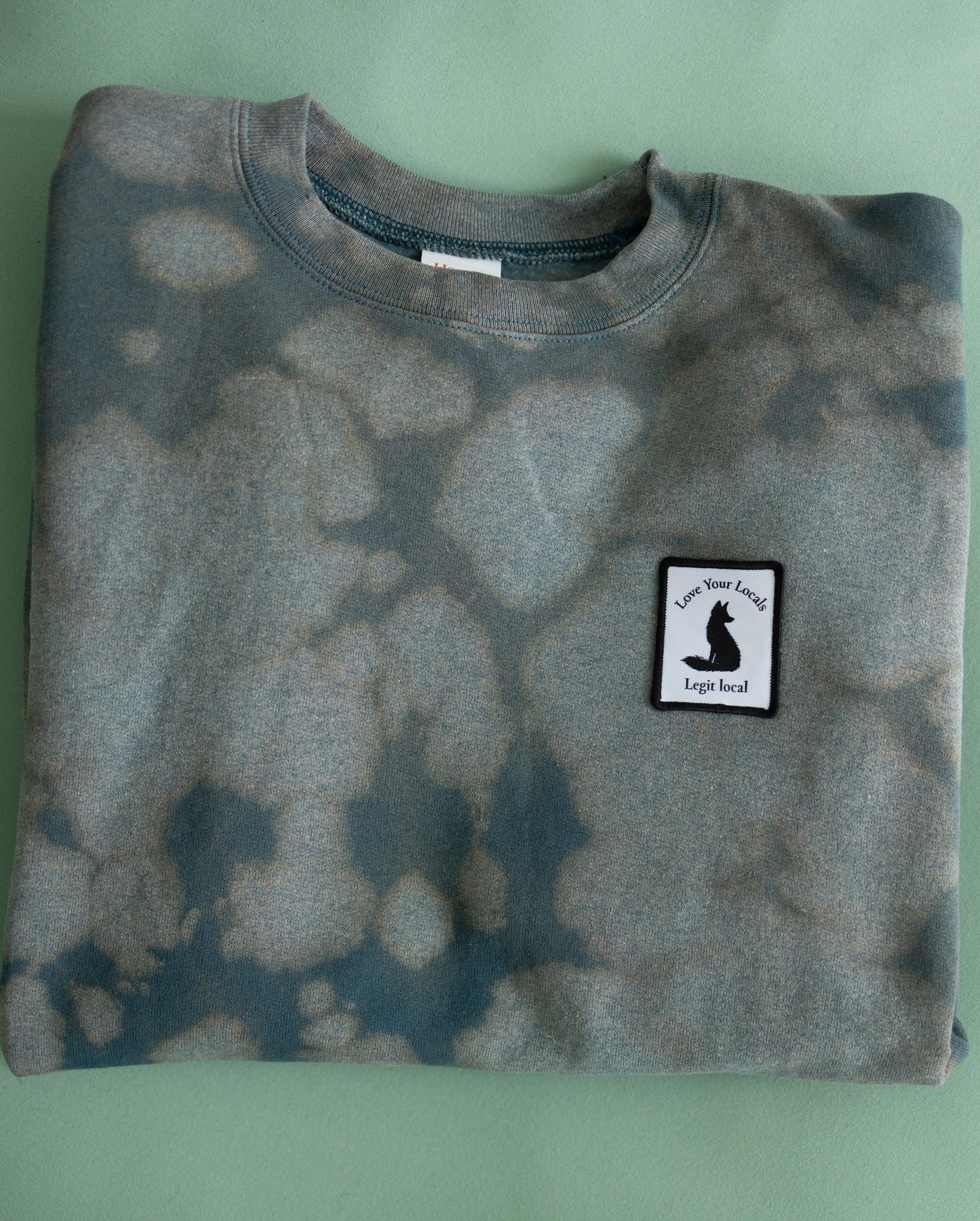 Dark Green Custom Tie Dye Crewneck