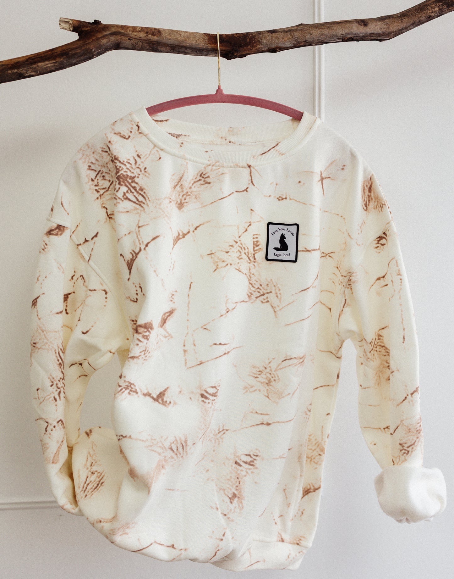 Cream Camo Crewneck